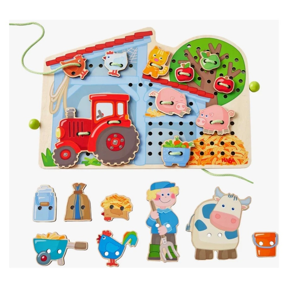 New Haba threading game , farm